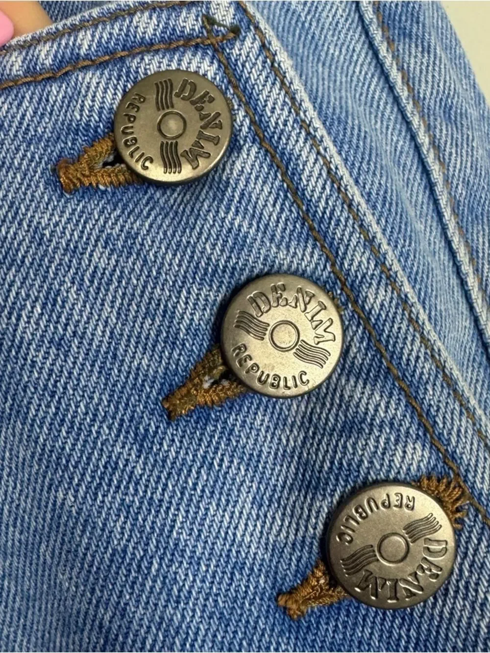 DENIM REPUBLIC | Vintage High-Rise Denim Shorts Button Detail Women’s Size 13/14